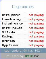 cryptomines.biz check all HYIP monitor at once.