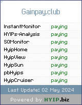 gainpay.club check all HYIP monitor at once.