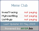 memeclub.io check all HYIP monitor at once.