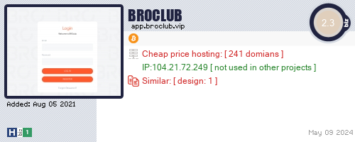 app.broclub.vip check all HYIP monitor at once.