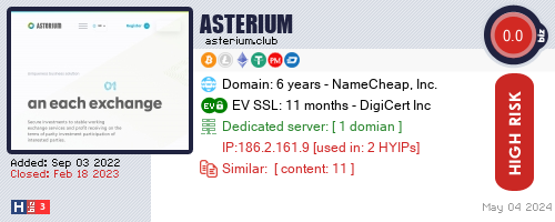 asterium.club check all HYIP monitor at once.