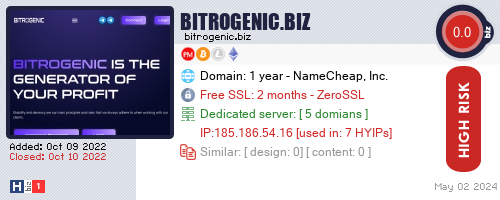 bitrogenic.biz check all HYIP monitor at once.