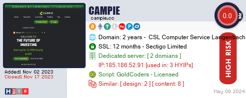 campie.cc check all HYIP monitor at once.