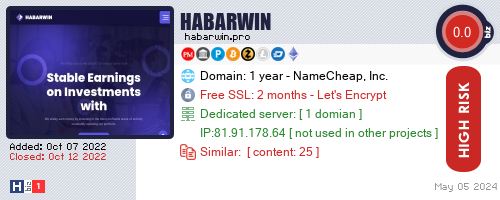 habarwin.pro check all HYIP monitor at once.