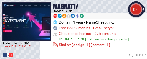 magnat17.biz check all HYIP monitor at once.