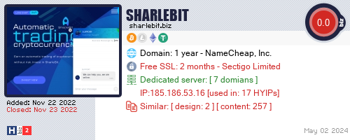 sharlebit.biz check all HYIP monitor at once.