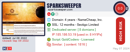 sparksweeper.com check all HYIP monitor at once.