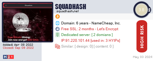 squadhash.net check all HYIP monitor at once.