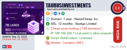 taurusinvestments.co check all HYIP monitor at once.